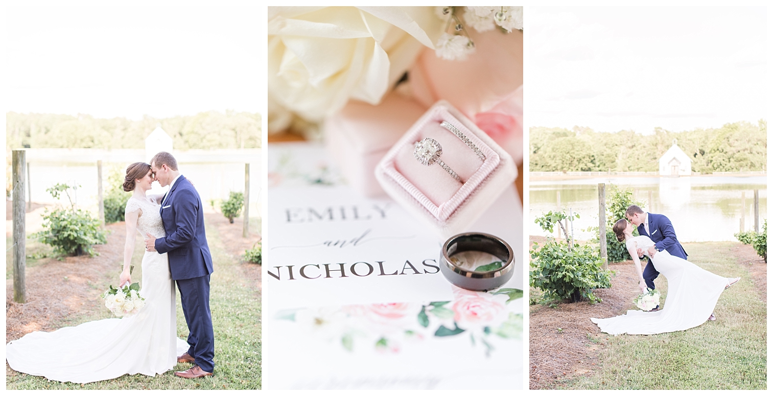 Emily & Nick | A Blush and Navy Southern Wedding | The Barn at Woodlake Meadows